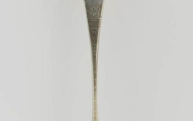 American Coin Silver Soup Ladle, N. Harding