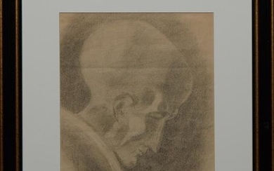 American School, "Portrait of a Bald Man," 20th c.