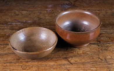 An 18th Century Sycamore Pole-Lathe Turned Drinking Bowl, with ogee sides, everted rim and a shallow