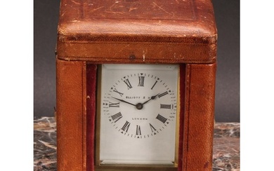 An early 20th century brass carriage timepiece, of small pro...