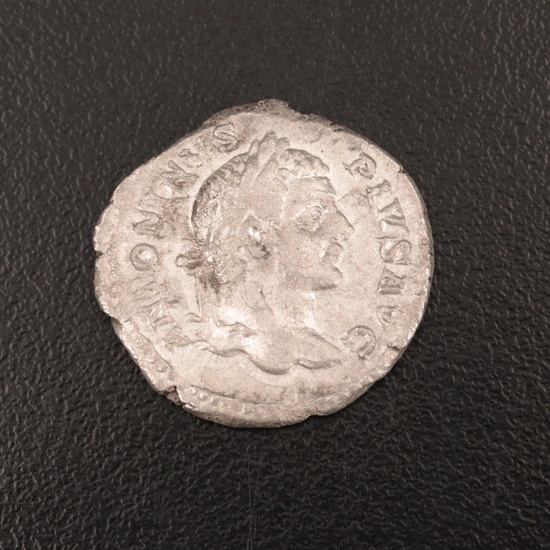 Ancient Roman Imperial Denarius of Caracalla, ca. 198 AD