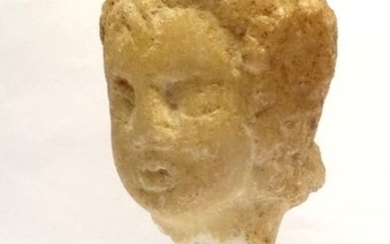 Ancient Roman Marble - Statuette head - 1st / 2nd S. after J.-C. - 9.8×5.1×4.3 cm