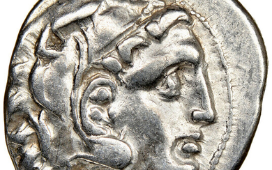 Ancients: , MACEDONIAN KINGDOM. Alexander III the Great (336-323 BC). AR drachm (16mm, 2h). NGC XF....