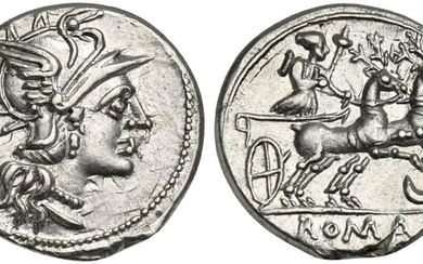 Anonymous, Denarius, Rome, 143 BC; AR (g 3,41; mm 19;...