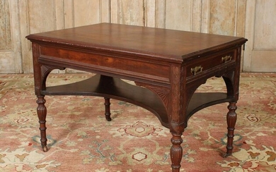 Antique Aesthetic Movement Library Table