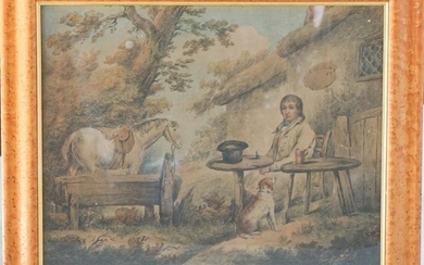 Antique British Hand Colored Lithograph