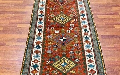 Antique kazak caucasian rug-3760