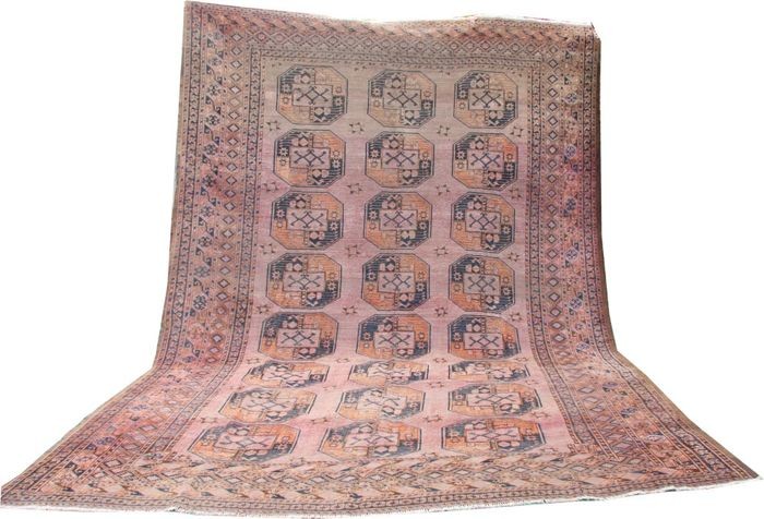 Antique pre 1900 Afghan Ersari carpet - 345 cm - 245 cm