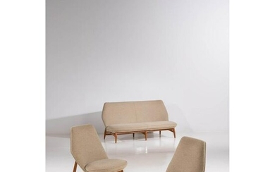 Ariberto Colombo (XX) Set of two armchairs and a sofa