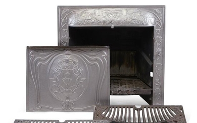 Art Nouveau design fireplace insert, W. Sharp & Son