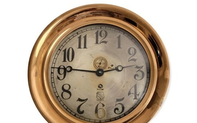 Ashcroft New York Brass Porthole Ships Clock