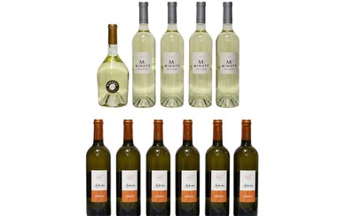 Assorted Southern French White Wine: Miraval Blanc, 2021, one bottle and ten others