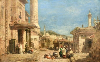 Attributed to James Webb (British, 1825-1895), "Courtyard"