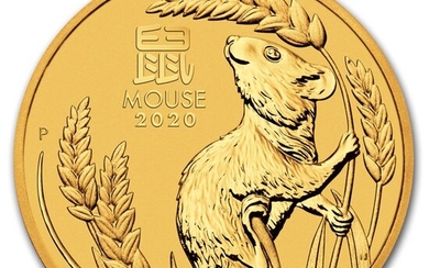 Australia - 15 Dollar 2020 Perth Mint Lunar III Jahr der Maus - 1/10 oz - Gold