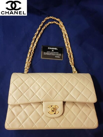 Authentic Classic Chanel Beige Hand Bag