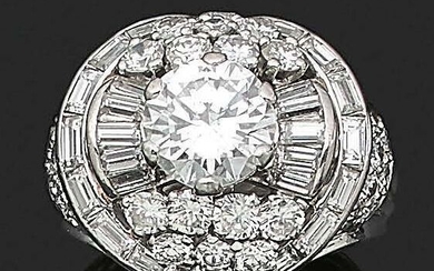 BAGUE « DIAMANTS » Diamants ronds taille... - Lot 55 - Aguttes