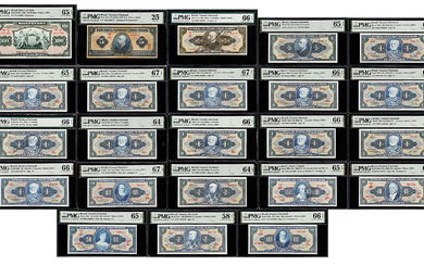 BRAZIL. Lot of (23). Mixed Banks. Mixed Denominations, 1890-1967. P-Various. PMG Very Fine 25 to Superb Gem Unc 67 EPQ.