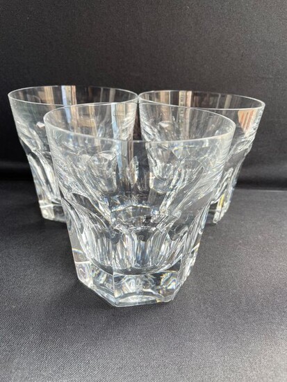 Baccarat - Large Whiskey Glasses (3) - Modern - Cut crystal - Harcourt 1841 gobelet hold-fashion