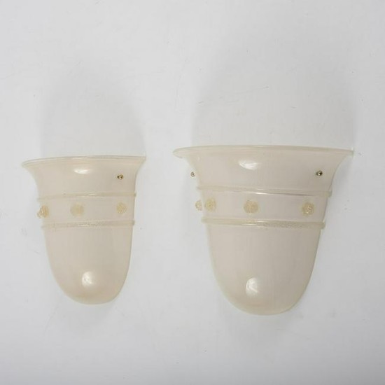 Barovier&Toso, Murano, Two wall lights, 1970/80s