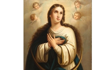 Bartolome Esteban Murillo, Seville 1617 - 1682 Seville, follower, Virgin of Madrid/ Immaculate