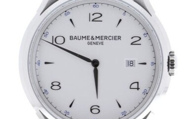Baume & Mercier - Clifton Date Quartz 45mm Steel Silver Dial - M0A10419 - Unisex - 2020