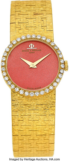 Baume & Mercier Lady's Diamond, Gold Watch Case: 24...
