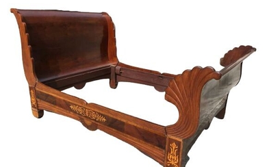 Boat bed - Mahogany and lemongrass wood - Late 19th century