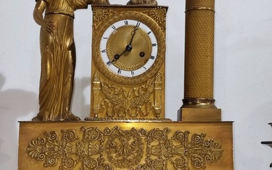 Bracket clock (3) - Napoleon III Style - Gilt bronze - 1820