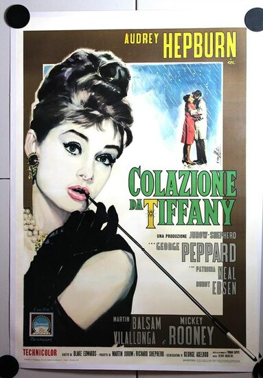 Breakfast at Tiffany's (Italy, 1962) 39.5" x 55" Movie