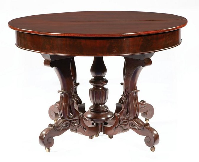 Briggs Carved Mahogany Extension Dining Table