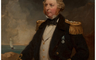 British School (19th Century), Sir Charles Pole, 1st Baronet, as Commander of the sloop, HMS Cormorant