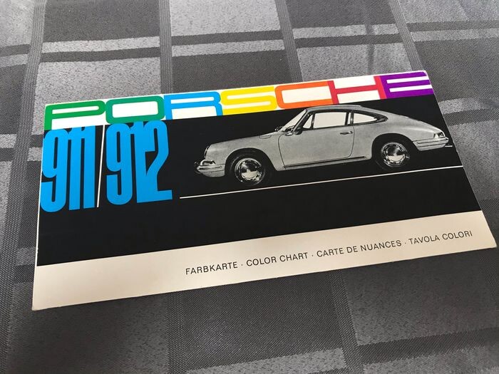 Brochures / catalogues - Porsche 911 / 912 kleurenkaart 4 talig 1965 - Porsche - 1960-1970