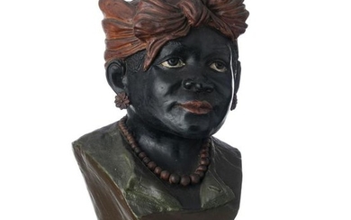 Bust of black women in faience from Caldas