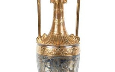 CAILLEUX Henri (1925/1854) Amphora in gilt bronze and...