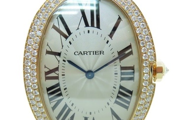 CARTIER Baignoire XL Diamond Automatic Watch 18K Pink Gold Black