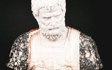 CARVED MARBLE BUST.