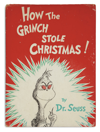 (CHILDREN'S LITERATURE.) SEUSS, DR. (Theodor Geisel.) How the Grinch Stole Christmas. 4to, original...