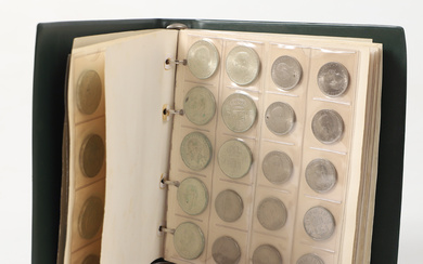 COINS IN ALBUMS, 140 pieces, silver, mostly 20th century.