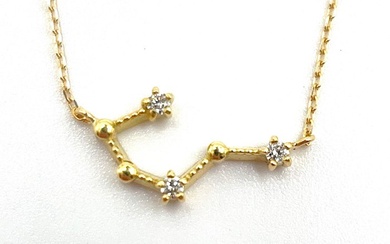 Cancer constellation jewelry - 18 kt. Gold - Necklace Diamond