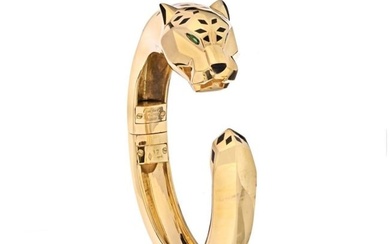 Cartier 18K Yellow Gold Panthere Size 17 Bangle Bracelet