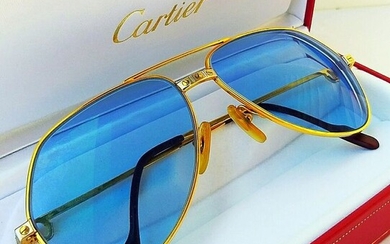 Cartier - 1983 Vendome Santos James Bond - 22 Kt. Gold Plated - Frame Eye Sunglasses - Glasses
