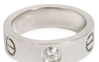 Cartier LOVE Diamond Ring in 950 Platinum 0.09 CTW