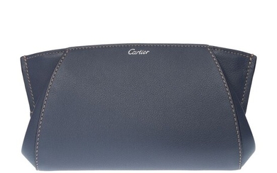 Cartier - Modèle C en cuir de Taurillon couleur bleu - Clutch bag
