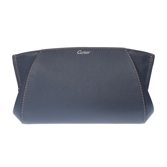 Cartier - Modèle C en cuir de Taurillon couleur bleu - Clutch bag