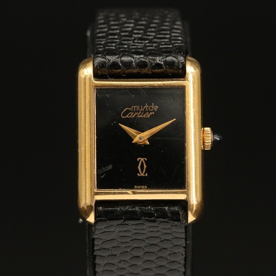 Cartier Must de Cartier Small Tank Style Wristwatch