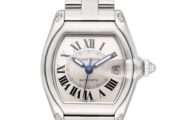 Cartier Reference 2510 Roadster | A stainless steel automatic wristwatch with date and bracelet, Circa 2003