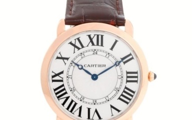 Cartier Ronde Louis Men's 18K Rose Gold Watch W680
