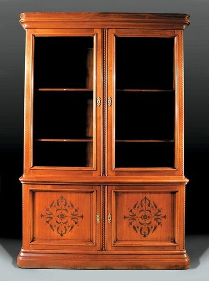 Carved Walnut Bookcase attr. Danile Pabst