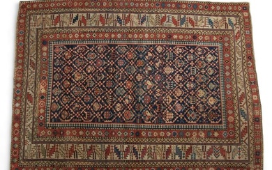 Caucasian Dagestan Hand Woven Wool Rug, W 46" L 63"