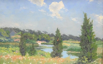 Charles Albert Burlingame (1860 - 1930) oil on canvas